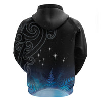 New Zealand Matariki Hoodie Pleiades Star Cluster Blue Galaxy LT05 - Polynesian Pride