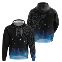 New Zealand Matariki Hoodie Pleiades Star Cluster Blue Galaxy LT05 - Polynesian Pride