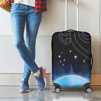 New Zealand Matariki Luggage Cover Pleiades Star Cluster Blue Galaxy LT05 - Polynesian Pride