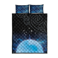 New Zealand Matariki Quilt Bed Set Pleiades Star Cluster Blue Galaxy LT05 - Polynesian Pride