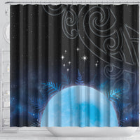 New Zealand Matariki Shower Curtain Pleiades Star Cluster Blue Galaxy LT05 - Polynesian Pride