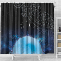 New Zealand Matariki Shower Curtain Pleiades Star Cluster Blue Galaxy LT05 - Polynesian Pride