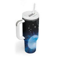 New Zealand Matariki Tumbler With Handle Pleiades Star Cluster Blue Galaxy LT05 - Polynesian Pride