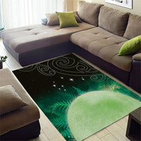 New Zealand Matariki Area Rug Pleiades Star Cluster Green Galaxy LT05 - Polynesian Pride