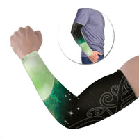 New Zealand Matariki Arm Sleeves Pleiades Star Cluster Green Galaxy LT05 Set of 2 Green - Polynesian Pride