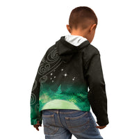 New Zealand Matariki Kid Hoodie Pleiades Star Cluster Green Galaxy LT05 - Polynesian Pride