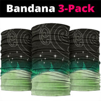 New Zealand Matariki Neck Gaiter Pleiades Star Cluster Green Galaxy LT05 package One Size: 25*50cm Green - Polynesian Pride