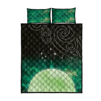 New Zealand Matariki Quilt Bed Set Pleiades Star Cluster Green Galaxy LT05 - Polynesian Pride