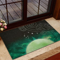 New Zealand Matariki Rubber Doormat Pleiades Star Cluster Green Galaxy LT05 - Polynesian Pride