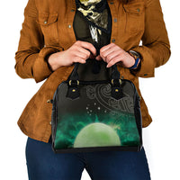 New Zealand Matariki Shoulder Handbag Pleiades Star Cluster Green Galaxy LT05 - Polynesian Pride