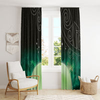 New Zealand Matariki Window Curtain Pleiades Star Cluster Green Galaxy LT05 - Polynesian Pride