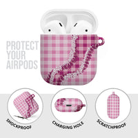Pink Hawaii Palaka AirPods Case Hawaiian Honohono Lei