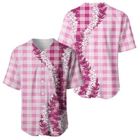 Pink Hawaii Palaka Baseball Jersey Hawaiian Honohono Lei LT05 - Polynesian Pride