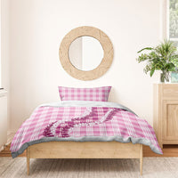 Pink Hawaii Palaka Bedding Set Hawaiian Honohono Lei LT05 - Polynesian Pride