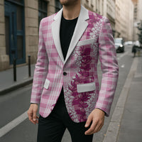 Pink Hawaii Palaka Blazer Hawaiian Honohono Lei LT05 - Polynesian Pride