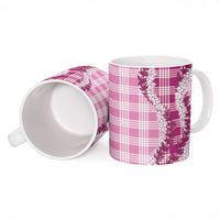 Pink Hawaii Palaka Ceramic Mug Hawaiian Honohono Lei LT05 - Polynesian Pride
