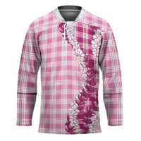 Pink Hawaii Palaka Hockey Jersey Hawaiian Honohono Lei LT05 Unisex Pink - Polynesian Pride