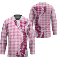 Pink Hawaii Palaka Hockey Jersey Hawaiian Honohono Lei LT05 - Polynesian Pride