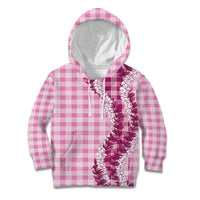 Pink Hawaii Palaka Kid Hoodie Hawaiian Honohono Lei LT05 Hoodie Pink - Polynesian Pride