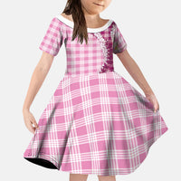 Pink Hawaii Palaka Kid Short Sleeve Dress Hawaiian Honohono Lei LT05 KID Pink - Polynesian Pride