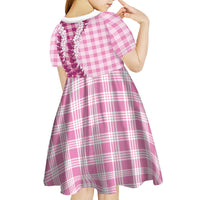 Pink Hawaii Palaka Kid Short Sleeve Dress Hawaiian Honohono Lei LT05 - Polynesian Pride