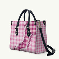 Pink Hawaii Palaka Leather Bag Hawaiian Honohono Lei LT05 Pink - Polynesian Pride