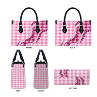 Pink Hawaii Palaka Leather Bag Hawaiian Honohono Lei LT05 - Polynesian Pride