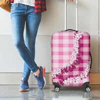 Pink Hawaii Palaka Luggage Cover Hawaiian Honohono Lei LT05 - Polynesian Pride