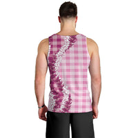 Pink Hawaii Palaka Men Tank Top Hawaiian Honohono Lei LT05 - Polynesian Pride