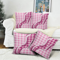 Pink Hawaii Palaka Pillow Cover Hawaiian Honohono Lei LT05 - Polynesian Pride