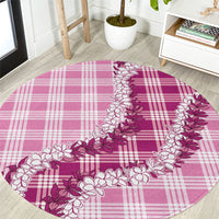 Pink Hawaii Palaka Round Carpet Hawaiian Honohono Lei LT05 Pink - Polynesian Pride