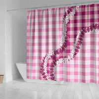 Pink Hawaii Palaka Shower Curtain Hawaiian Honohono Lei LT05 - Polynesian Pride
