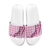 Pink Hawaii Palaka Slide Sandals Hawaiian Honohono Lei LT05 Pink - Polynesian Pride