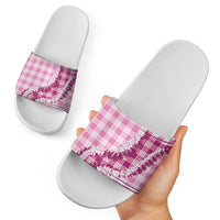 Pink Hawaii Palaka Slide Sandals Hawaiian Honohono Lei LT05 - Polynesian Pride