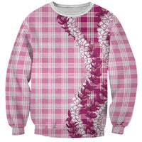 Pink Hawaii Palaka Sweatshirt Hawaiian Honohono Lei LT05 Unisex Pink - Polynesian Pride