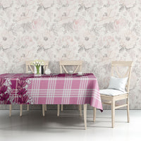 Pink Hawaii Palaka Tablecloth Hawaiian Honohono Lei LT05 - Polynesian Pride