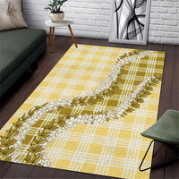 Yellow Hawaii Palaka Area Rug Hawaiian Honohono Lei LT05 Yellow - Polynesian Pride