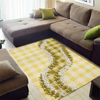 Yellow Hawaii Palaka Area Rug Hawaiian Honohono Lei LT05 - Polynesian Pride