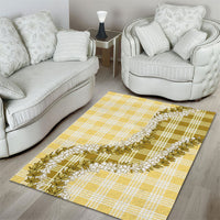 Yellow Hawaii Palaka Area Rug Hawaiian Honohono Lei LT05 - Polynesian Pride