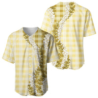 Yellow Hawaii Palaka Baseball Jersey Hawaiian Honohono Lei
