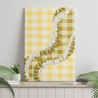 Yellow Hawaii Palaka Canvas Wall Art Hawaiian Honohono Lei LT05 - Polynesian Pride