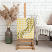 Yellow Hawaii Palaka Canvas Wall Art Hawaiian Honohono Lei LT05 - Polynesian Pride