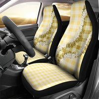 Yellow Hawaii Palaka Car Seat Cover Hawaiian Honohono Lei LT05 - Polynesian Pride