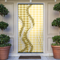 Yellow Hawaii Palaka Door Cover Hawaiian Honohono Lei LT05 Yellow - Polynesian Pride