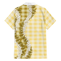 Yellow Hawaii Palaka Hawaiian Shirt Hawaiian Honohono Lei LT05 - Polynesian Pride