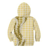 Yellow Hawaii Palaka Kid Hoodie Hawaiian Honohono Lei LT05 - Polynesian Pride
