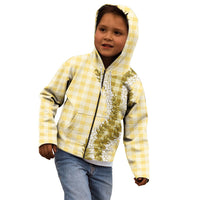 Yellow Hawaii Palaka Kid Hoodie Hawaiian Honohono Lei LT05 - Polynesian Pride