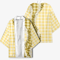 Yellow Hawaii Palaka Kimono Hawaiian Honohono Lei LT05 - Polynesian Pride