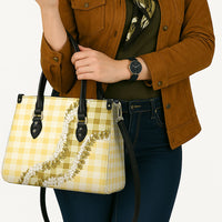 Yellow Hawaii Palaka Leather Bag Hawaiian Honohono Lei LT05 - Polynesian Pride