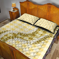 Yellow Hawaii Palaka Quilt Bed Set Hawaiian Honohono Lei LT05 - Polynesian Pride